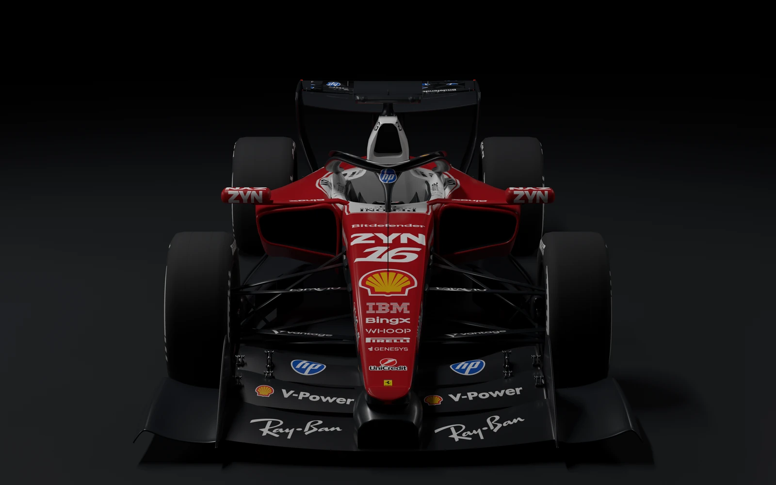 Front · nose, suspension and layered front wing.